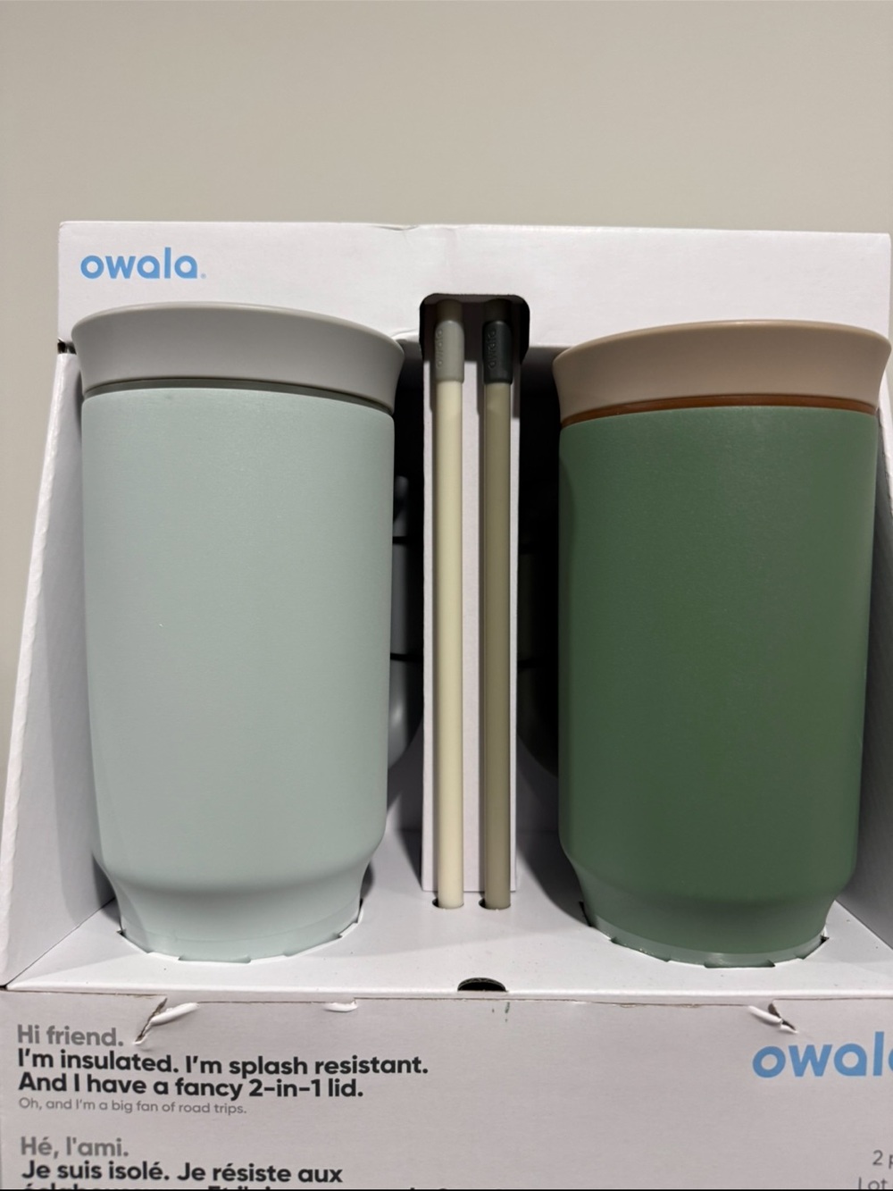 owala Double Tumbler Set — Sage and Forest Green